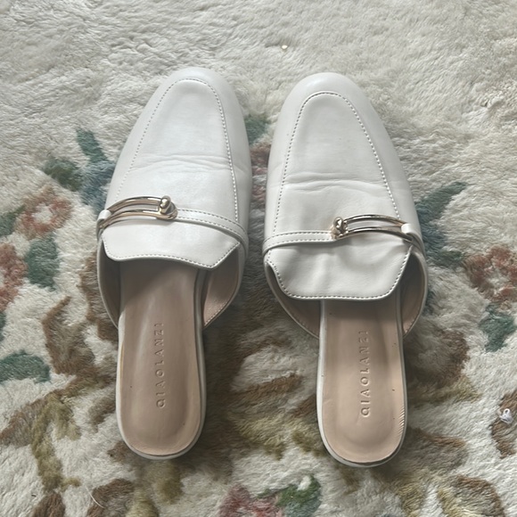 Mules with gold hardware - Picture 1 of 3